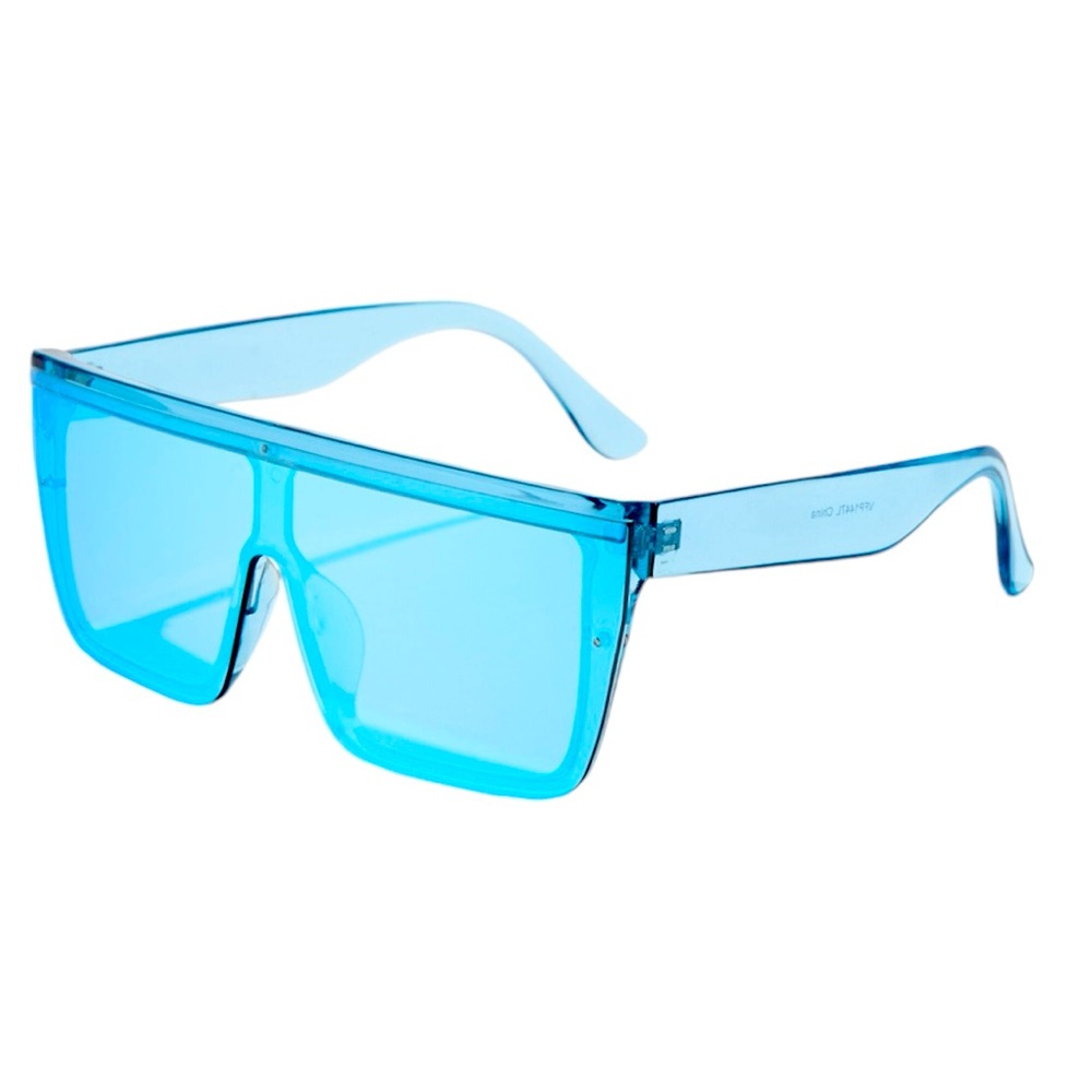 Bright Blue Shield Sunglasses - NWT